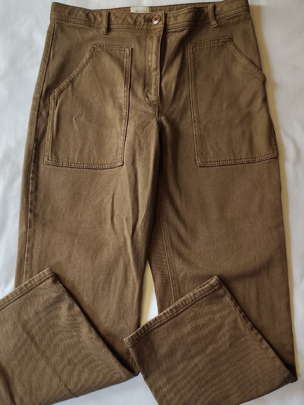 Wilfred Free Light Brown High-Waist Light Brown Jeans Wide Straight Leg